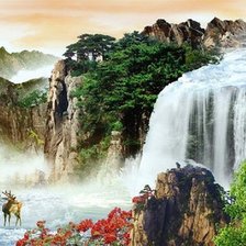 Схема вышивки «пейзаж феншуй»