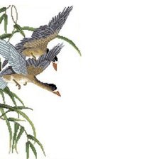 Схема вышивки «триптих 1 гуси-лебеди»