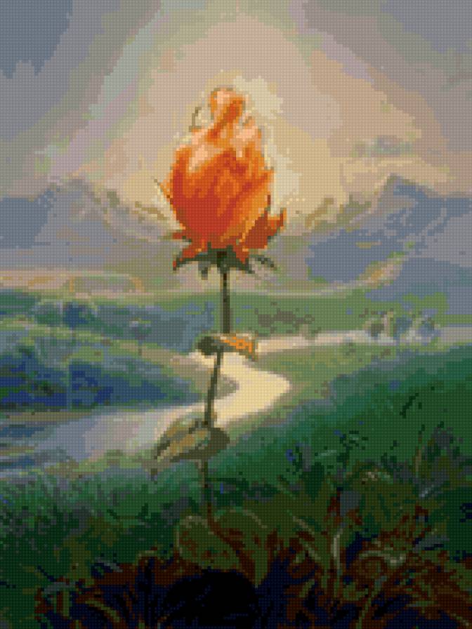 тюльпан - тюльпан, пейзаж, цветы - предпросмотр