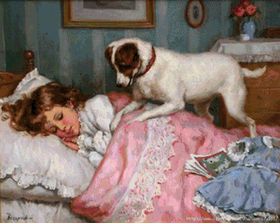 Пора вставать - сон, собака, друзья, девочка - предпросмотр