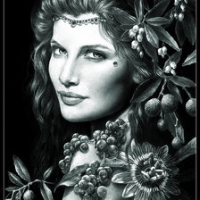 Схема вышивки «Девушка»