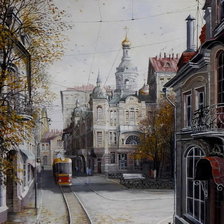 Схема вышивки «город»