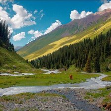 Схема вышивки «горы»