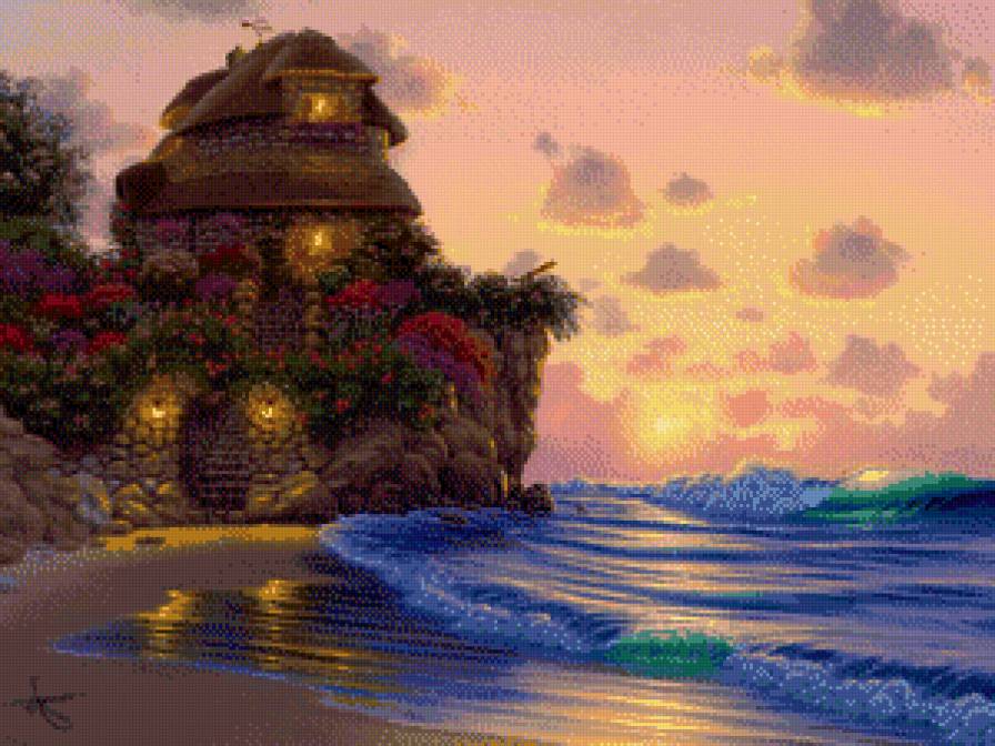 сказочный домик - дом, море - предпросмотр