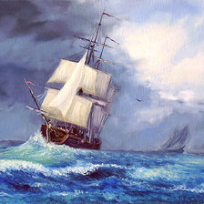 Схема вышивки «выходим в море»