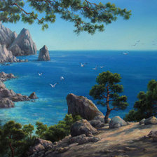 Схема вышивки «синее море»