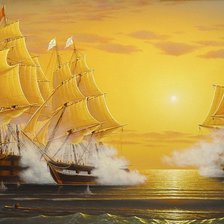 Схема вышивки «бой на закате»