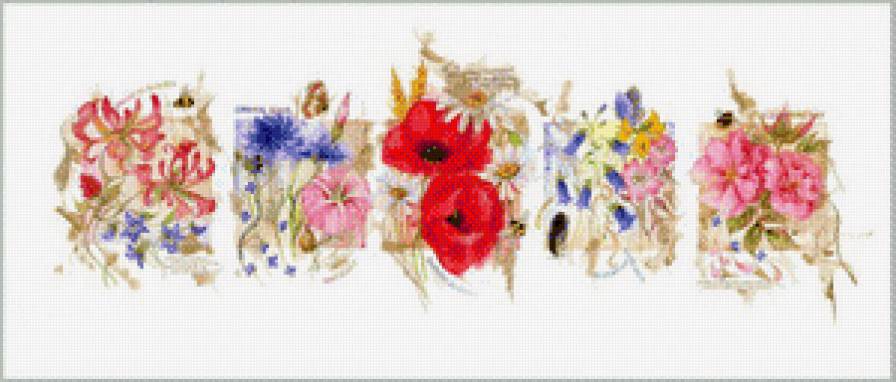 Цветы.Акварель - акварель, живопись, джен харбон, букеты, цветы - предпросмотр