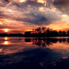 Схема вышивки «закат»