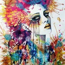 Схема вышивки «портрет акварелью»