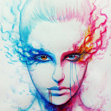 Схема вышивки «лед и огонь»