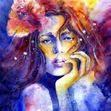 Схема вышивки «портрет девушки»