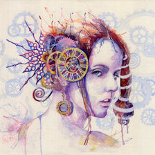 Схема вышивки «девушка»