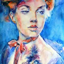 Схема вышивки «портрет девушки»