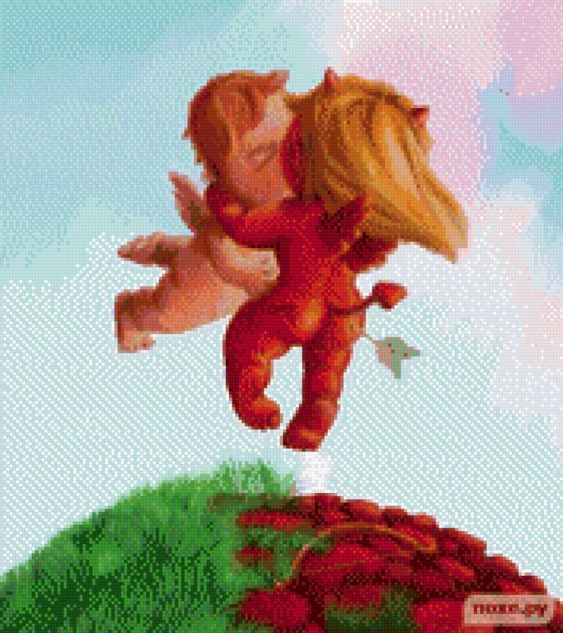 Любовь - ангел, любовь, пара - предпросмотр