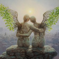 Схема вышивки «он и она»