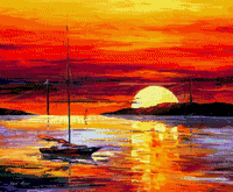 афремов закат - пейзаж, художники - предпросмотр