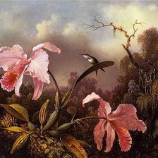 Схема вышивки «орхидеи»