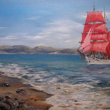 Схема вышивки «алые паруса»