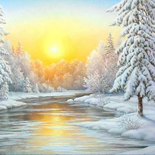 Схема вышивки «пейзаж»