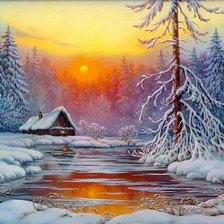 Схема вышивки «пейзаж»