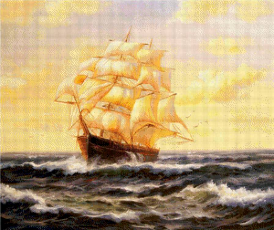 золотые паруса1 - море корабль - предпросмотр