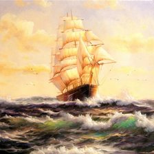 Схема вышивки «золотые паруса2»