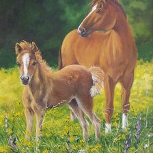 Схема вышивки «мама с малышом»