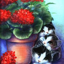 Схема вышивки «Пушистики»