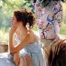 Схема вышивки «девушка»