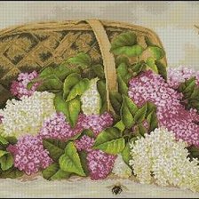 Схема вышивки «сирень»