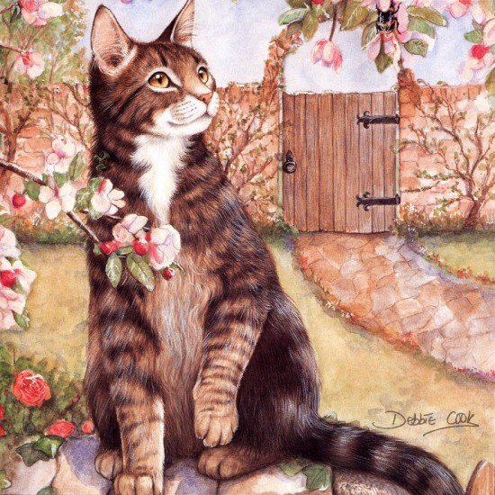 Коты. - дэбби кук, коты, живопись - оригинал