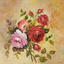 Схема вышивки «букет роз»