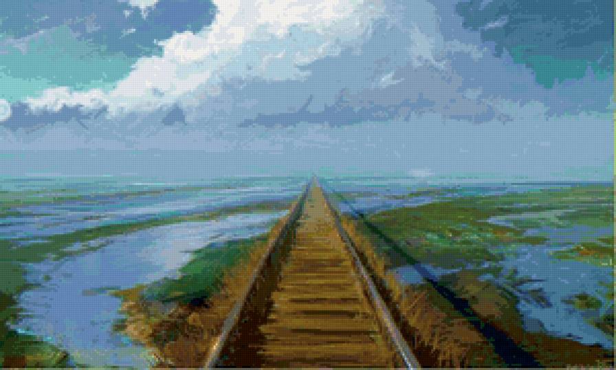 Дорога в никуда - дорога, небо - предпросмотр