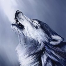 Схема вышивки «волк»