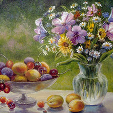 Схема вышивки «Букет с фруктами»