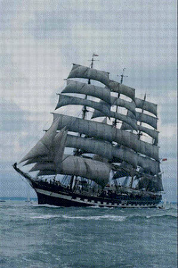 Корабль - корабль, море - предпросмотр