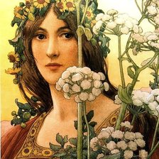 Дама в цветах