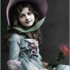 Схема вышивки «Девушка»