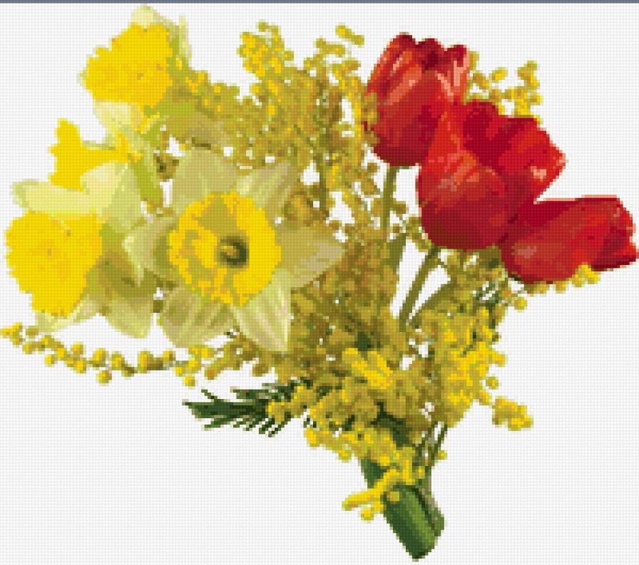 мимоза - восьмое марта, цветы, букет - предпросмотр