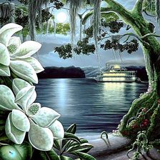 Схема вышивки «Ночной пейзаж»