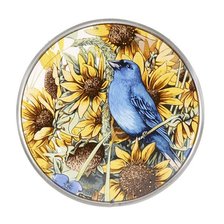 Схема вышивки «Птица в подсолнухах»