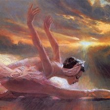 Схема вышивки «"лебедь"»