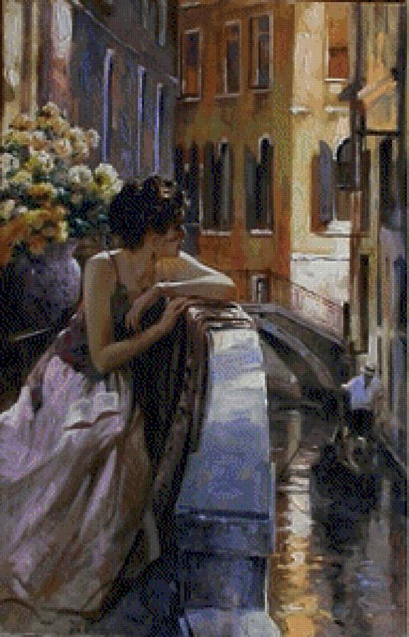 венеция летом - женщина, город - предпросмотр