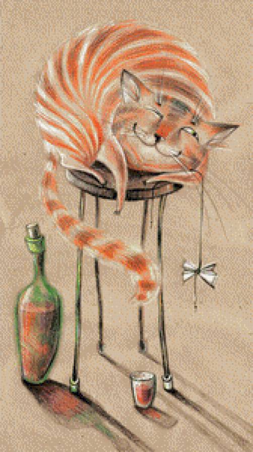 Кошка - живопись, коты - предпросмотр