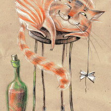 Схема вышивки «Кошка»