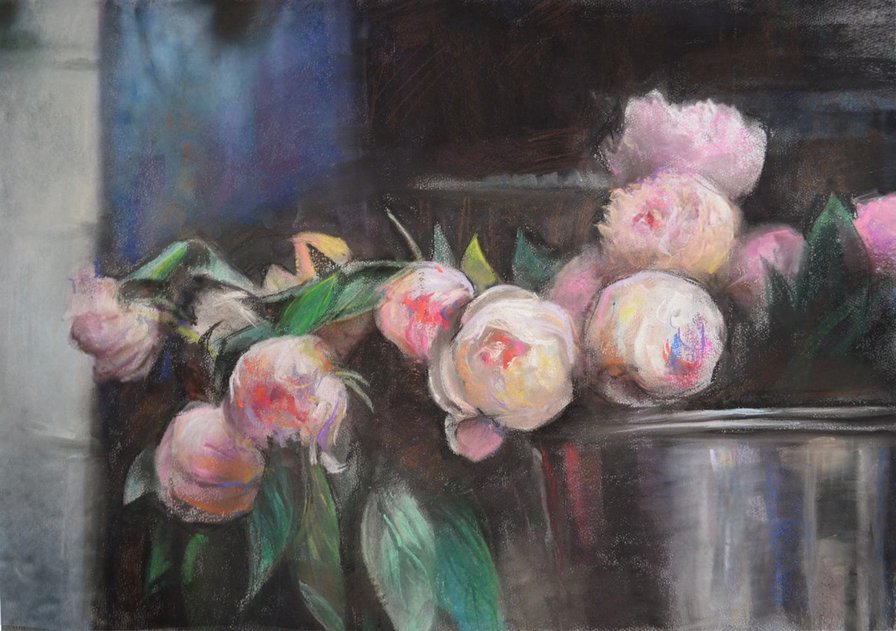 Букет пионов - цветы, живопись - оригинал