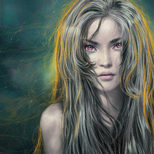 Схема вышивки «Девушка»