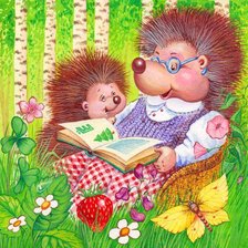 Схема вышивки «Бабушка и внучек»