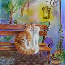 Схема вышивки «кошки»